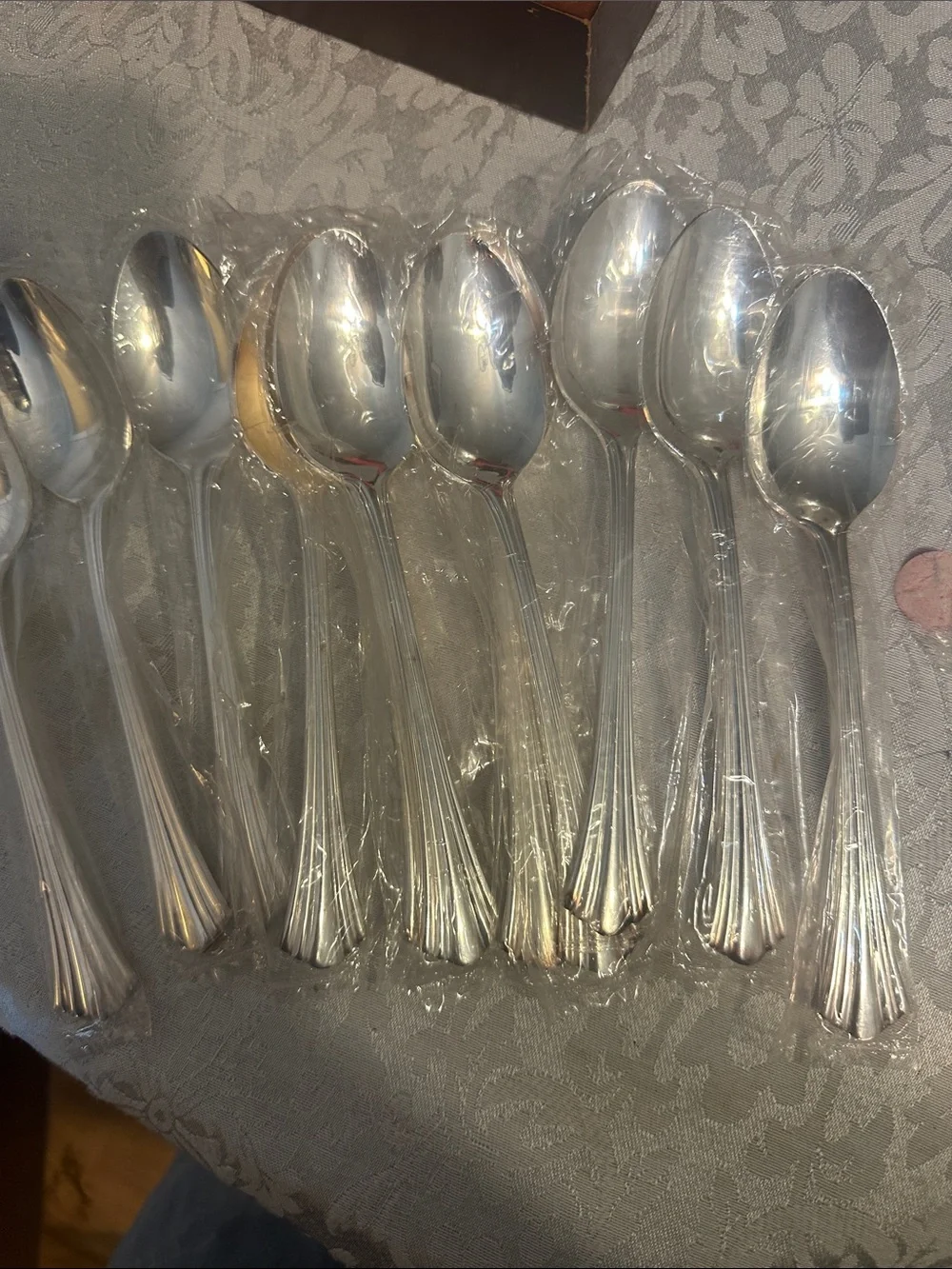 Classic Silver-Plated Flatware Set in Red Velvet Case. Used and factory sealed.